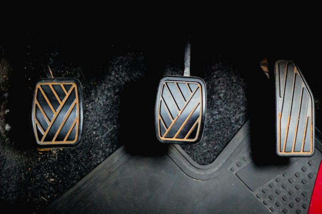 Clutch, brake and accelerator pedals